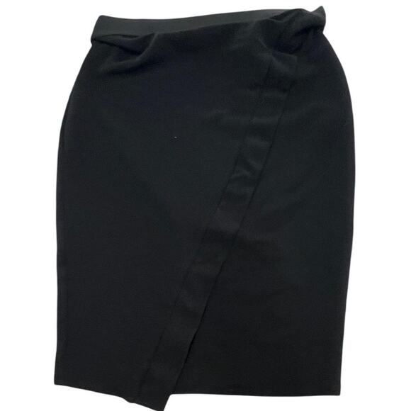 Zara Skirt Womens Large Fall Winter Collection Asymmetrical Ribbed Hem Pencil - Picture 1 of 8